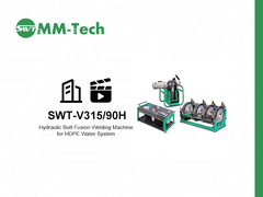 350mm بلاستيكي PE أنبوب مؤخرة آلة لحام الاندماج للنظام المائي تشغيل عرض