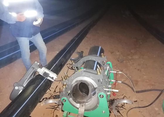 50mm - 160mm أنابيب Hdpe بعقب الانصهار آلة لحام منخفضة الضوضاء