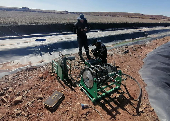 الهيدروليكية Pvdf Hdpe آلة الانصهار بعقب الأنابيب 90 مم - 315 مم لحام