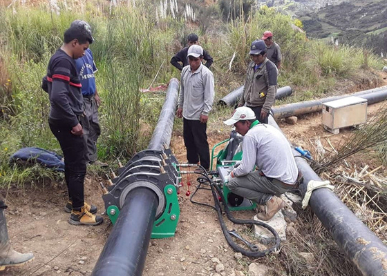 630mm Hdpe الأنابيب بعقب الانصهار آلة لحام مع Diaplay درجة الحرارة
