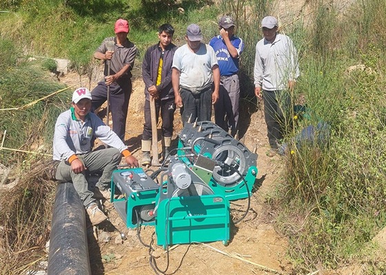 90 مم - 250 مم Hdpe الأنابيب بعقب الانصهار آلة لحام 4.25kw