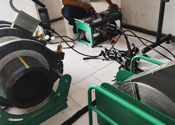 6 بوصة Hdpe أنبوب الهيدروليكية بعقب لحام آلة الانصهار 6.25 Kw
