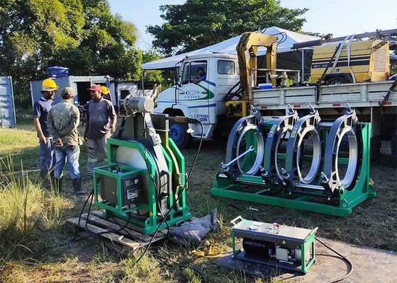 120 بار أنابيب التدفئة Hdpe معدات لحام للأعمال المدنية