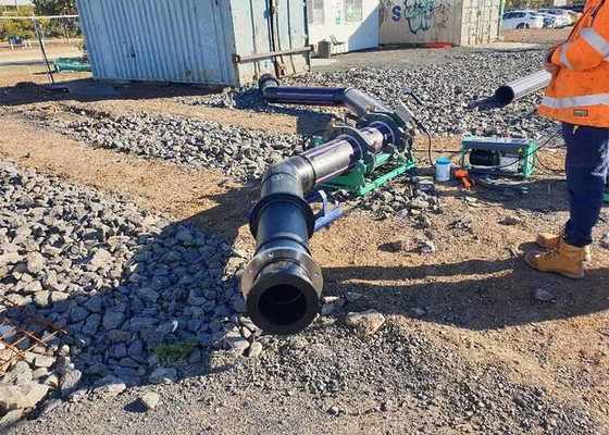 معدات لحام أنابيب الانصهار الهيدروليكية القوية لأنابيب HDPE و PVDF في مصانع الغاز والكيماويات