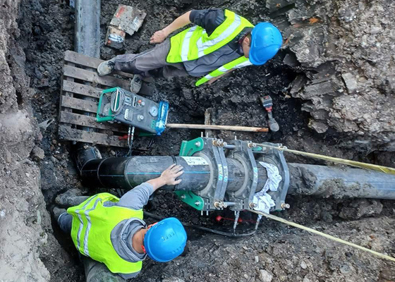 50-160mm الهيدروليكية بعقب آلة لحام الانصهار لأنابيب Hdpe