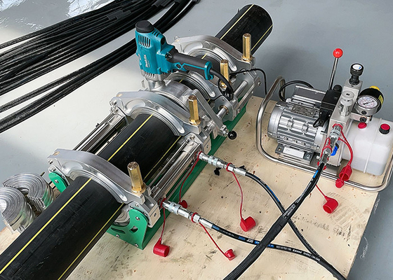 50mm - 160mm أنابيب Hdpe بعقب الانصهار آلة لحام منخفضة الضوضاء