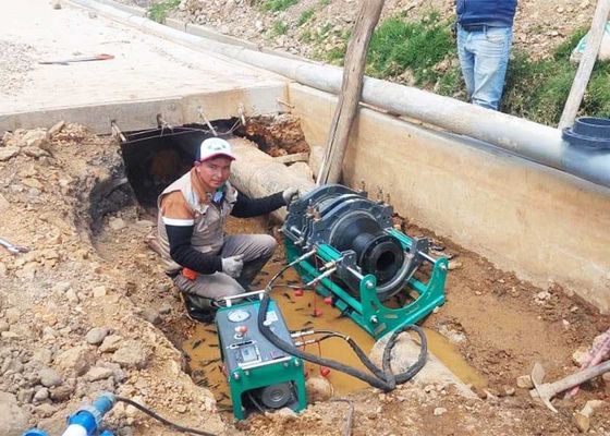 آلات لحام الأطراف الهيدروليكية ذات الهيكل القابل للفصل السريع لمضخات الحرارة الأرضية